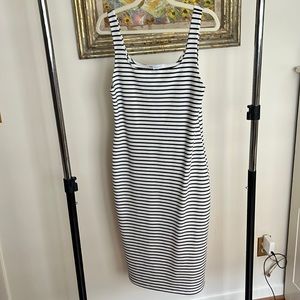 Black and white striped Zara tank dress.